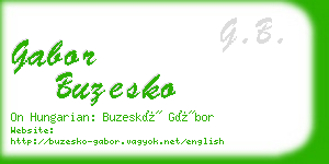 gabor buzesko business card